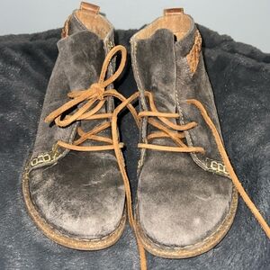 Born Temple Ankle Lace Boot Brown size 7.5 Braid detail